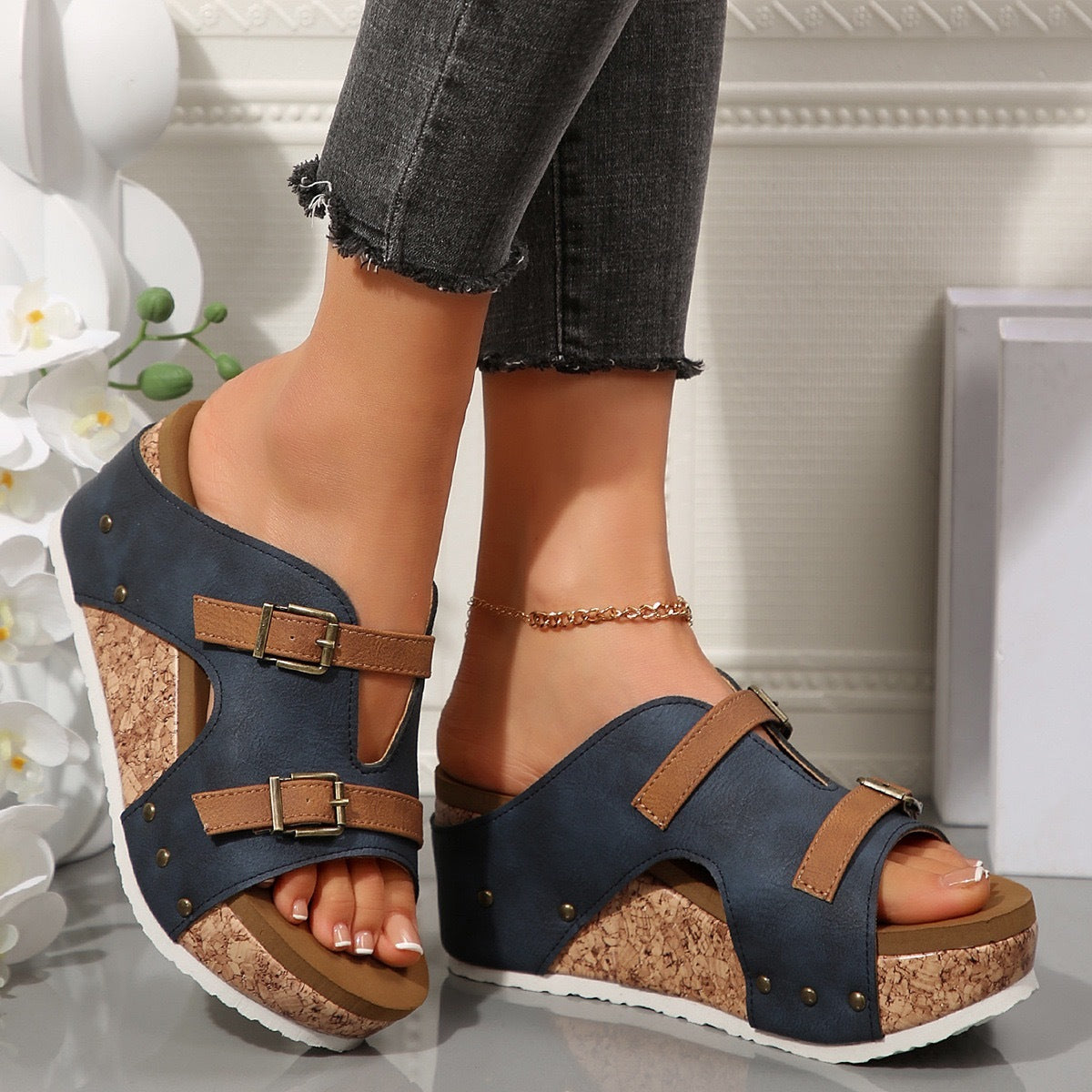 Sandales compensées
