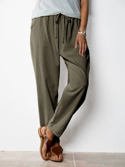 Pantalon Décontracté en Coton