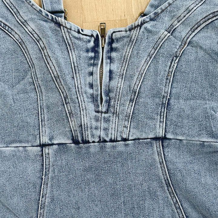 Robe Camisole en Denim Ajustée