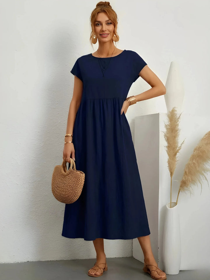 Damen Stilvolles, figurschmeichelndes Sommer-Maxikleid für mit bequemer Passform