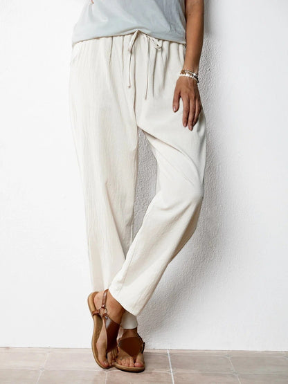 Pantalon Décontracté en Coton
