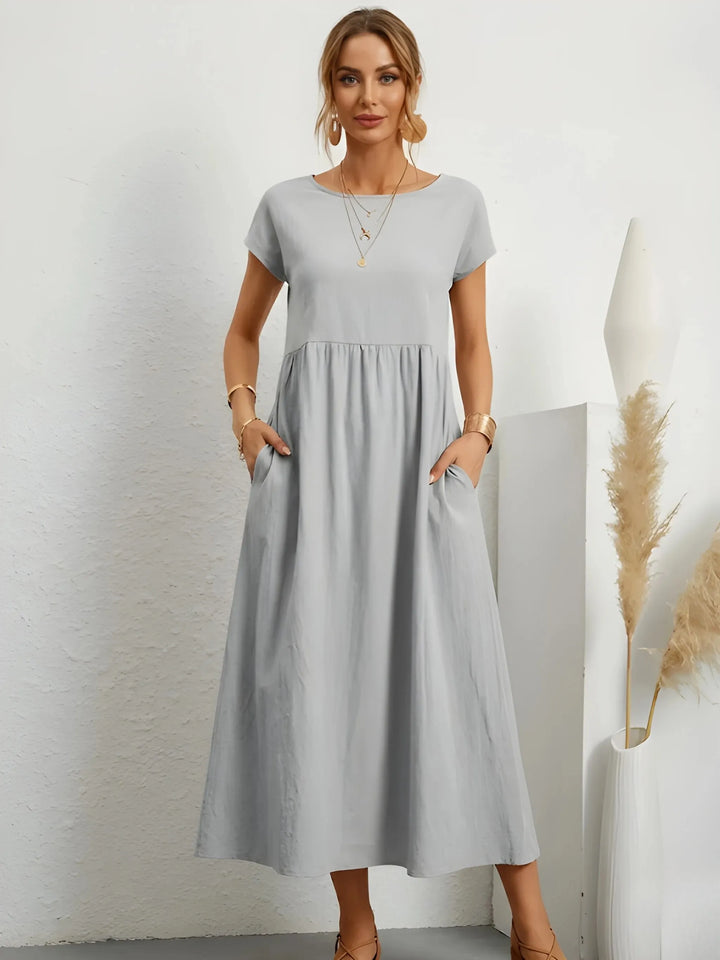 Damen Stilvolles, figurschmeichelndes Sommer-Maxikleid für mit bequemer Passform