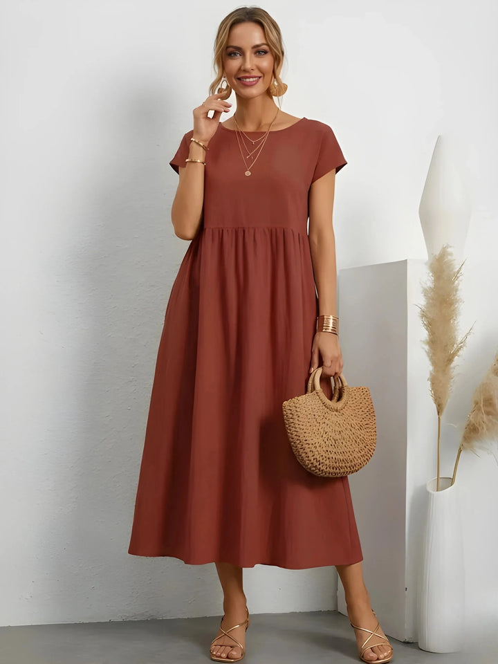 Damen Stilvolles, figurschmeichelndes Sommer-Maxikleid für mit bequemer Passform